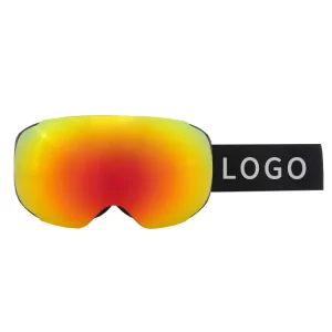 Interchangeable magnetic purple lens snow goggles