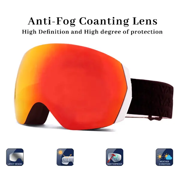 Womens Mirrored Ski Goggles