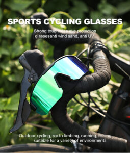 Fashion Trend Designer Women UV400 Square large big half frame Polarized cycling sunglasses